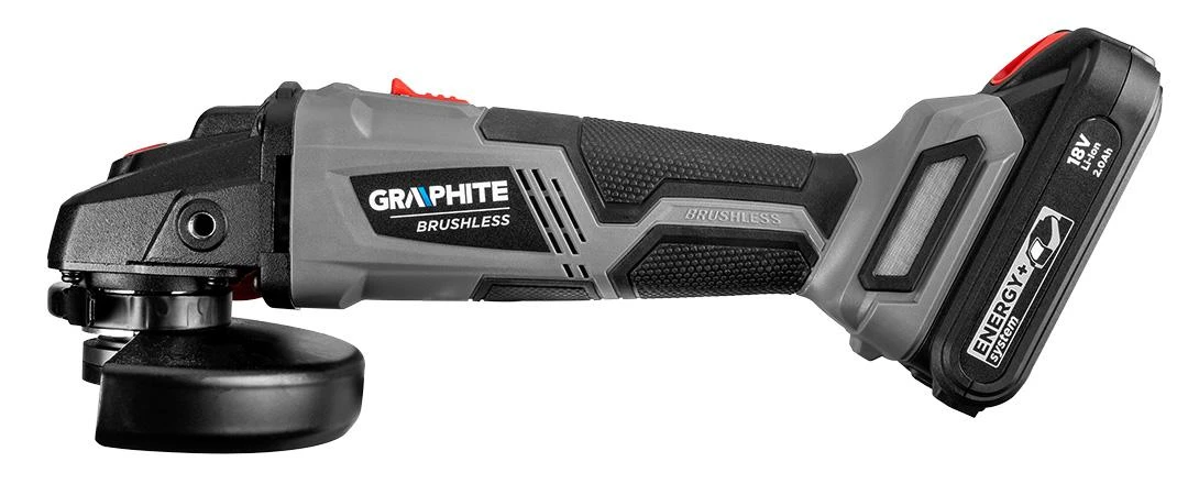 Akumuliatorinis kampinis šlifuoklis be šepetėlių 125mm 18V Graphite 58G026