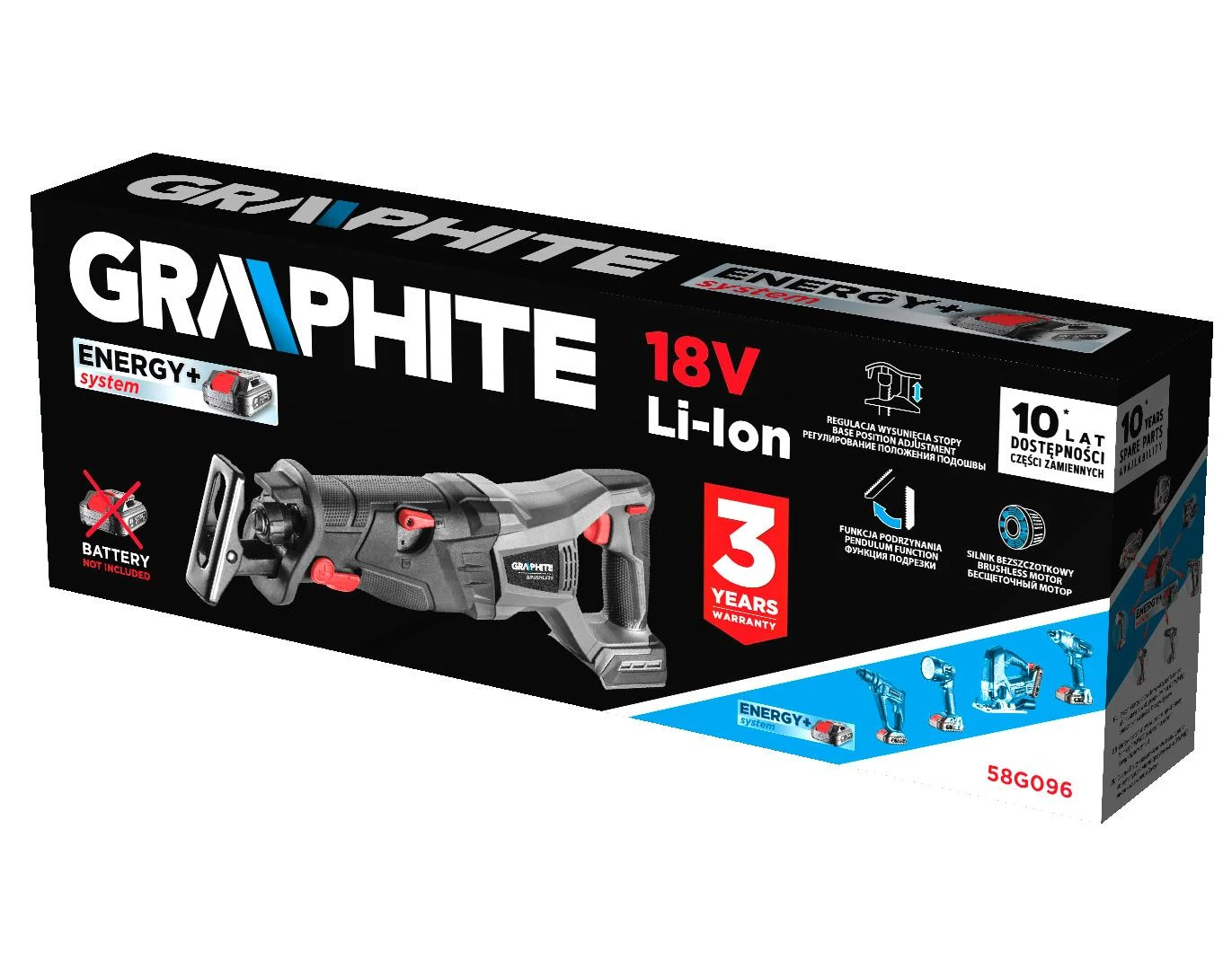 Graphite 58G096 tiesinio pjūklo pakuotė