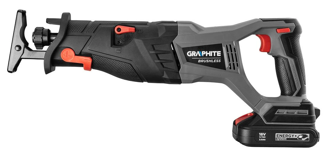 Akumuliatorinis tiesinis pjūklas Graphite 58G096; 18 V (be akumuliatoriaus ir pakrovėjo)