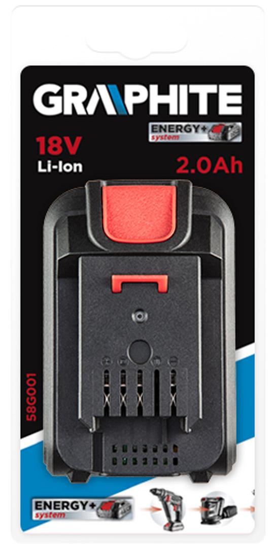 Akumuliatorius GRAPHITE Energy+ 18V 2Ah 58G001