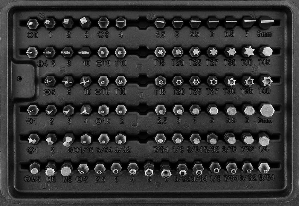 Zestaw Rinkinys Antgalių rinkinys 25 mm, su magnetiniu laikikliu 60 mm, 100 vnt.