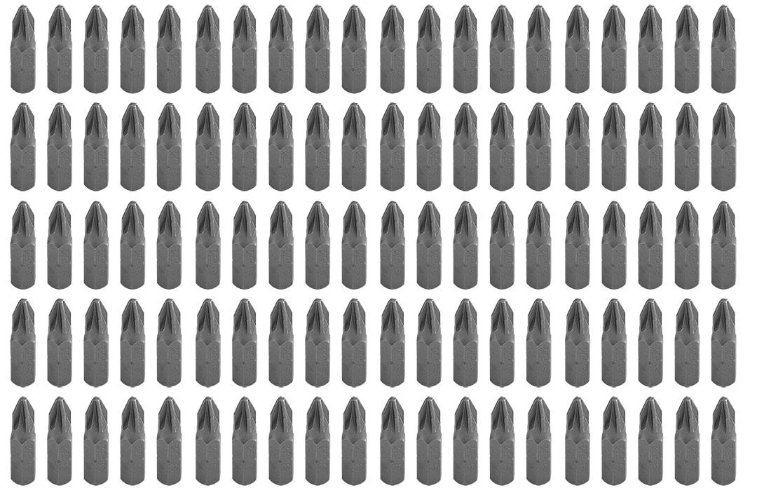 Koncówki PZ2 x 25 mm atsuktuvo antgaliai, 100 vnt.