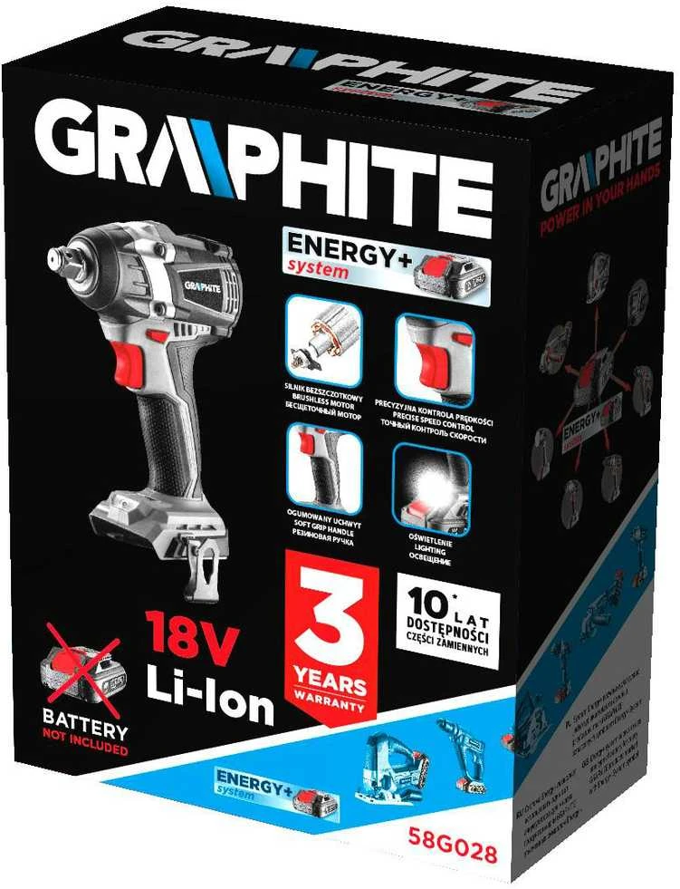 Akumuliatorinis smūginis veržliasukis Graphite 5902062059796