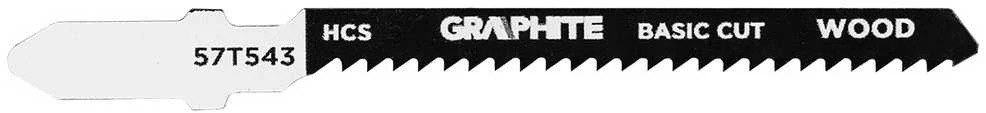Graphite Brzeszczot Pjūklo ašmenys, 12 TPI, HCS, T formos rankena, 2 vnt., lenktam pjovimui