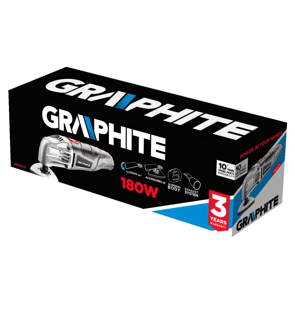 Graphite Urządzenie Daugiafunkcis prietaisas 180 W, svyravimo greitis 20000 min??, kartoninė dėžutė