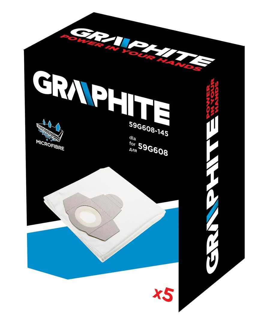 Dulkių maišas Graphite 59G608-145; 5 vnt.