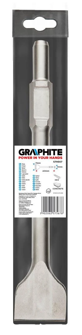 Graphite Grafitinis 75 mm šešiakampis kaltas 57H567