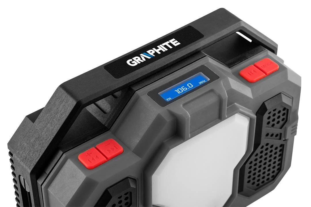Bluetooth® garso kolonėlė Graphite 58GE104; 18 V (be akumuliatoriaus ir pakrovėjo)