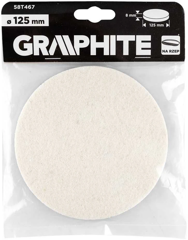 Graphite Filc Poliravimo veltinis su lipdukais 125 x 8 mm