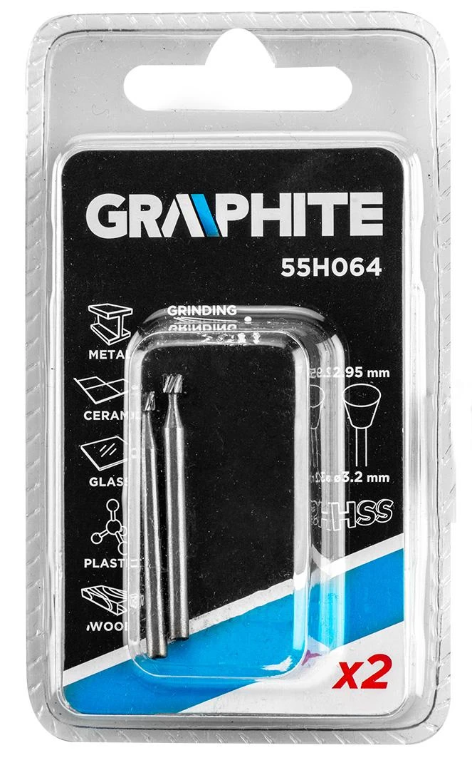 HSS trapecinis freza 2,95 mm, kotas 3,2 mm, 2 vnt.