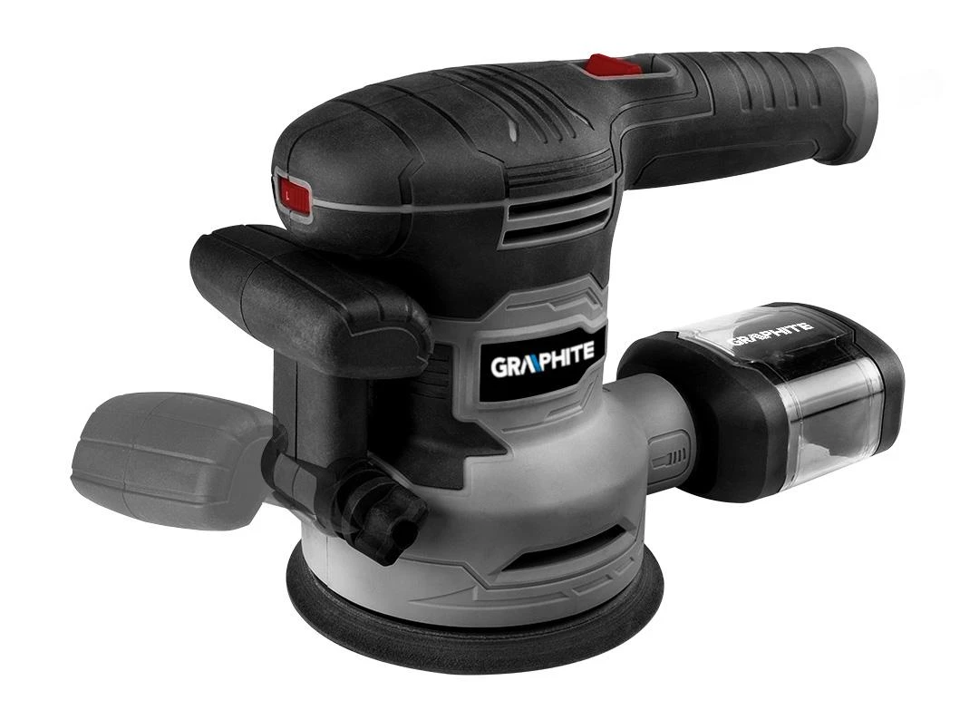 GRH Šlifuoklis 450 W ekscentrinis šlifuoklis, 125/150 mm diskas, nešiojimo dėklas