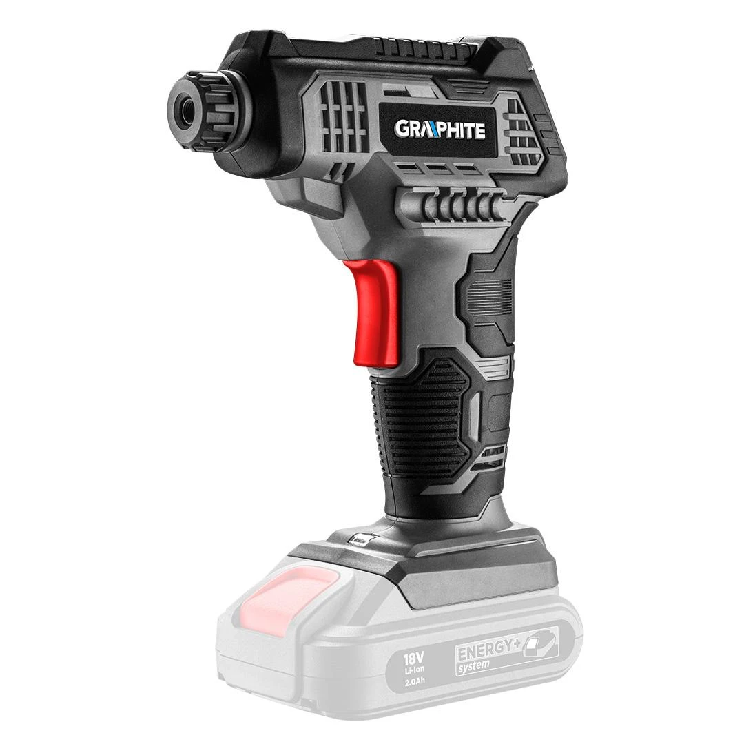 GRAPHITE kompresorius akumuliatorinis Energy+ 18V, be akumuliatoriaus ir kroviklio