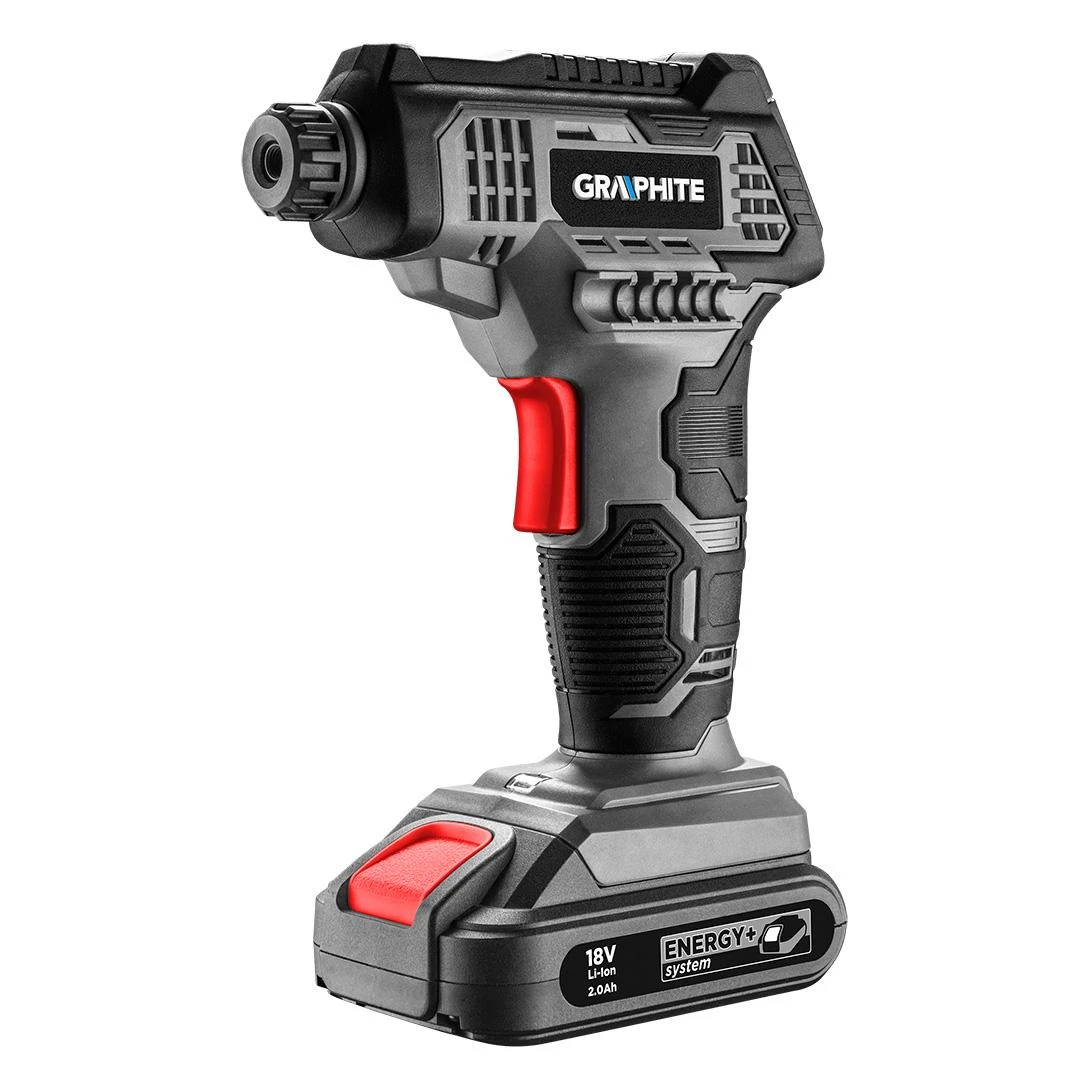 GRAPHITE kompresorius akumuliatorinis Energy+ 18V, be akumuliatoriaus ir kroviklio