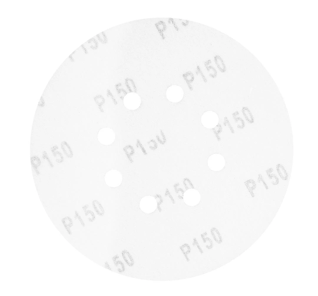 Krążki Šlifavimo diskai 150 mm, xa0K150, 5 vnt., su 8 skylėmis, 65 mm