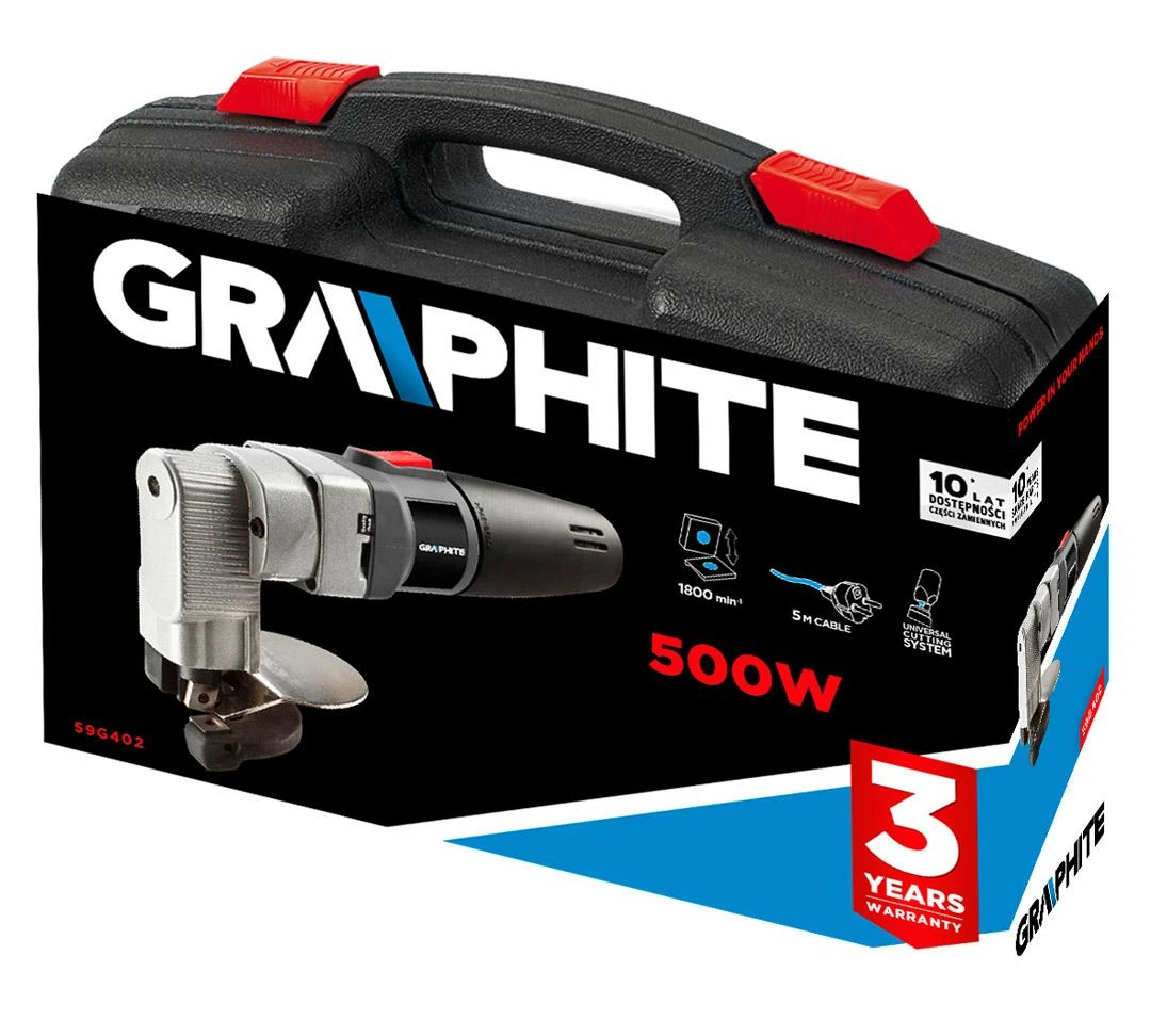 Graphite Nożyce Tiesios skardos žirklės 500W, lagaminas
