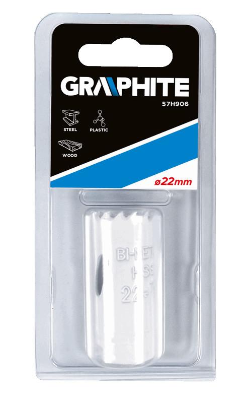 Otwornica Bi-metalinė gręžimo karūnėlė Graphite, 22mm