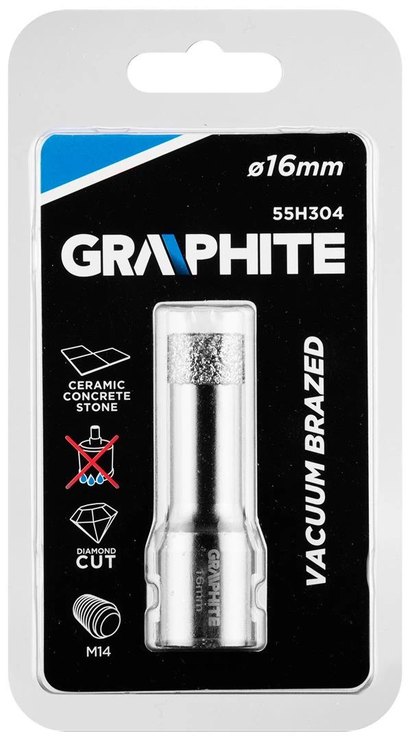 Grąžtas Otwornica Deimantinis skylių pjūklas 16 mm x M14