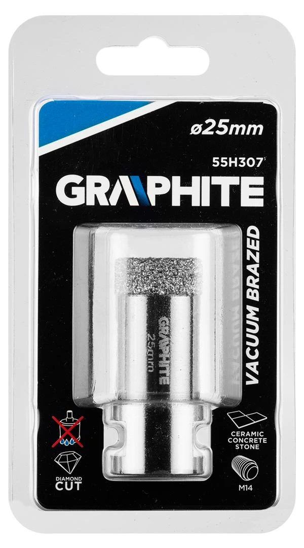 Grąžtas Graphite 25 mm x M14 deimantinis skylių pjūklas