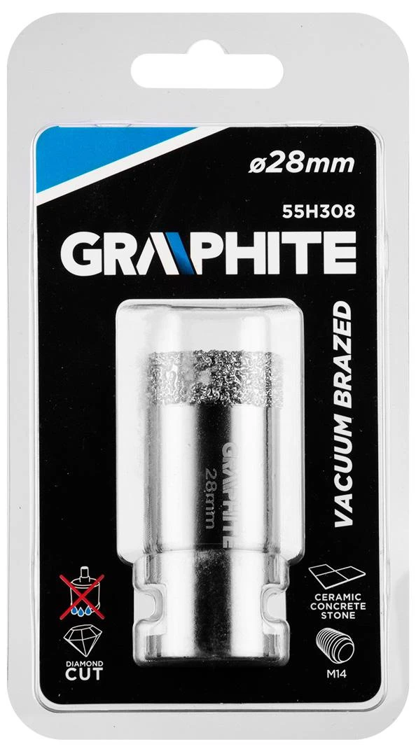 Grąžtas Otwornica Deimantinis skylių pjūklas 28 mm x M14