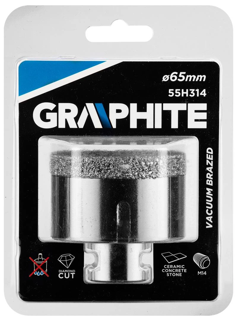 Grąžtas Graphite Grafitas DEIMANTINĖ SKULĖ 65 MM X M14 55H314 GRAFITAS