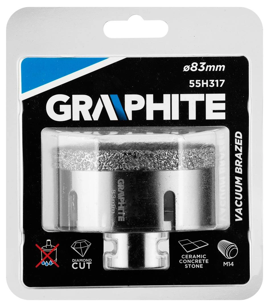Grąžtas Graphite Grafitas DEIMANTINĖ SKULĖ 83 MM X M14 55H317 GRAFITAS
