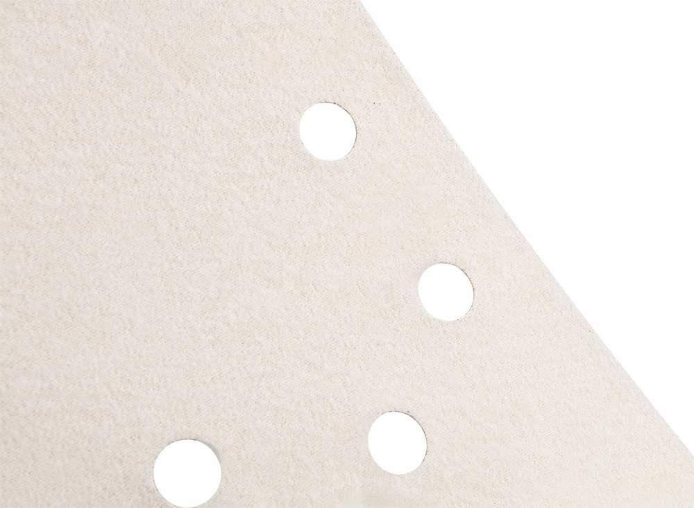 Papier Švitrinis popierius su lipdukais K120, trikampis, su 12 skylių, 5 vnt., šlifuokliui 59G264
