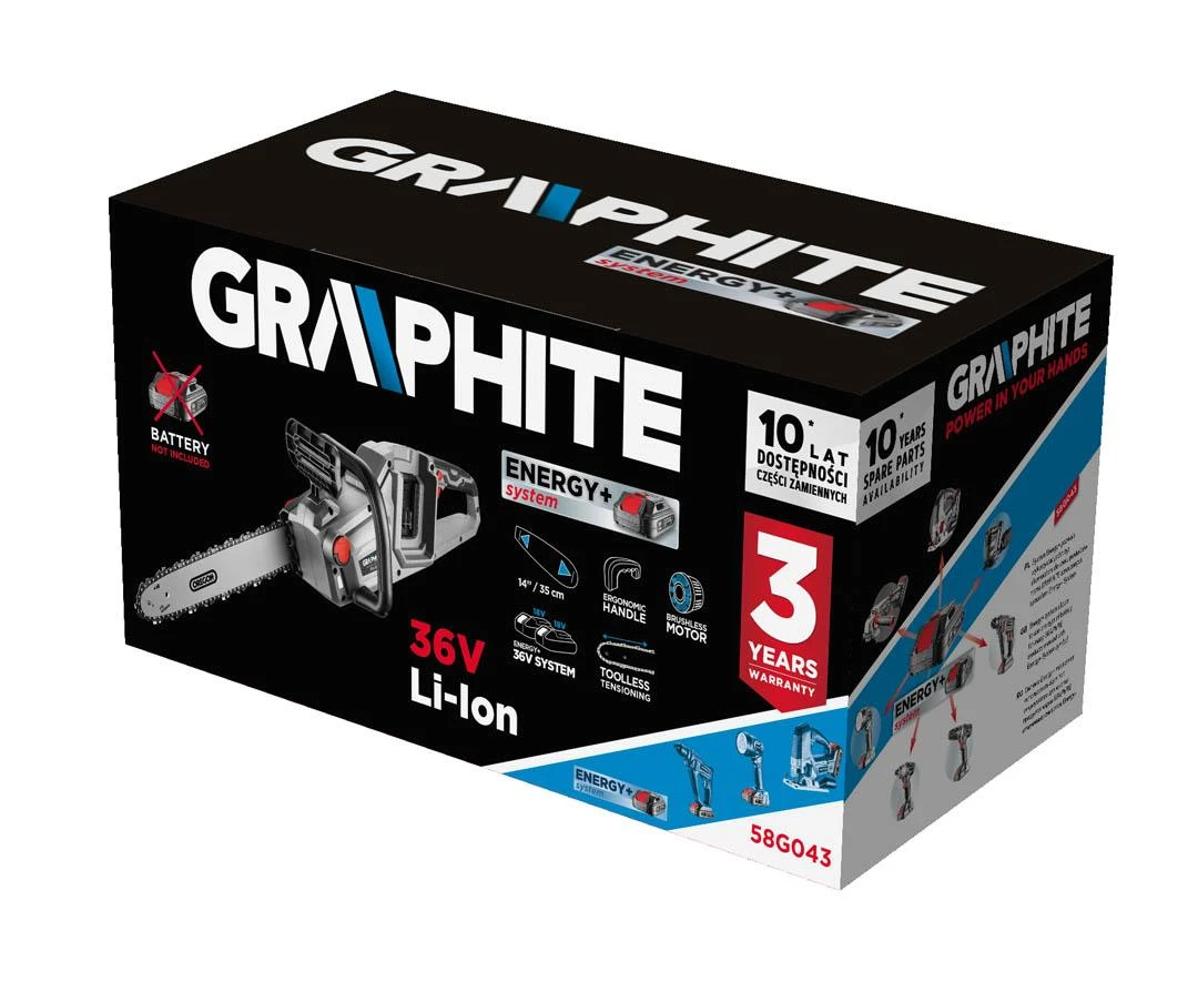 Graphite grandininis pjūklas 58G043 36V (2x18V) 35cm be akumuliatoriaus ir kroviklio
