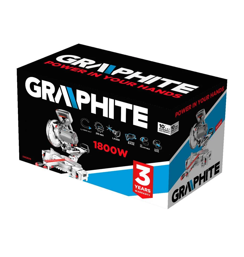 Skersavimo pjūklas Graphite 1800W 59G806