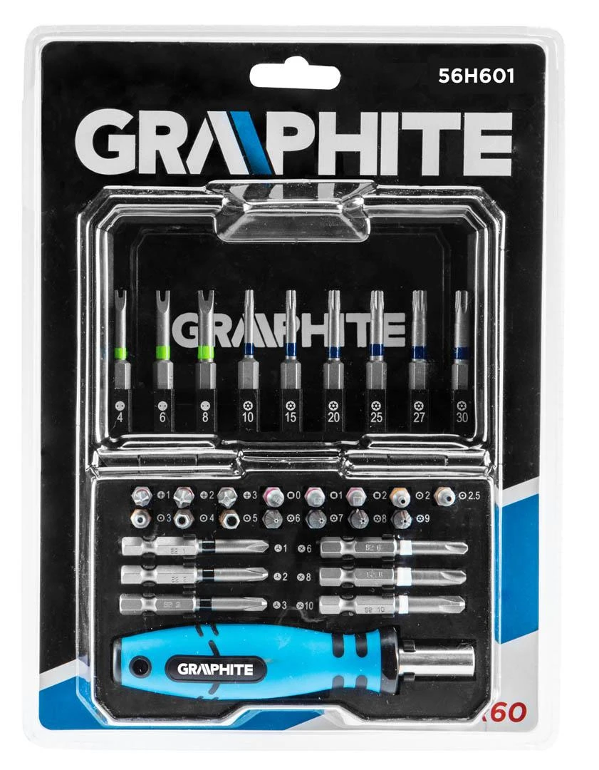 Antgalių komplektas Graphite, 31 vnt.