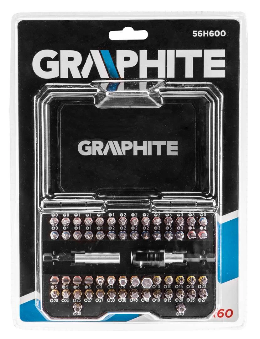Graphite Atsuktuvo antgalių rinkinys, 60 vnt.