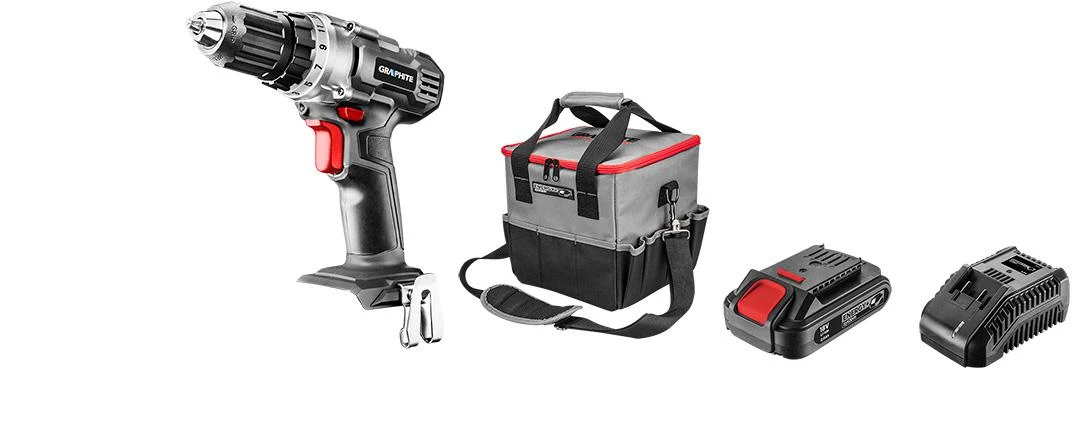 Akumuliatorinių įrankių komplektas 18V GRAPHITE 58G016