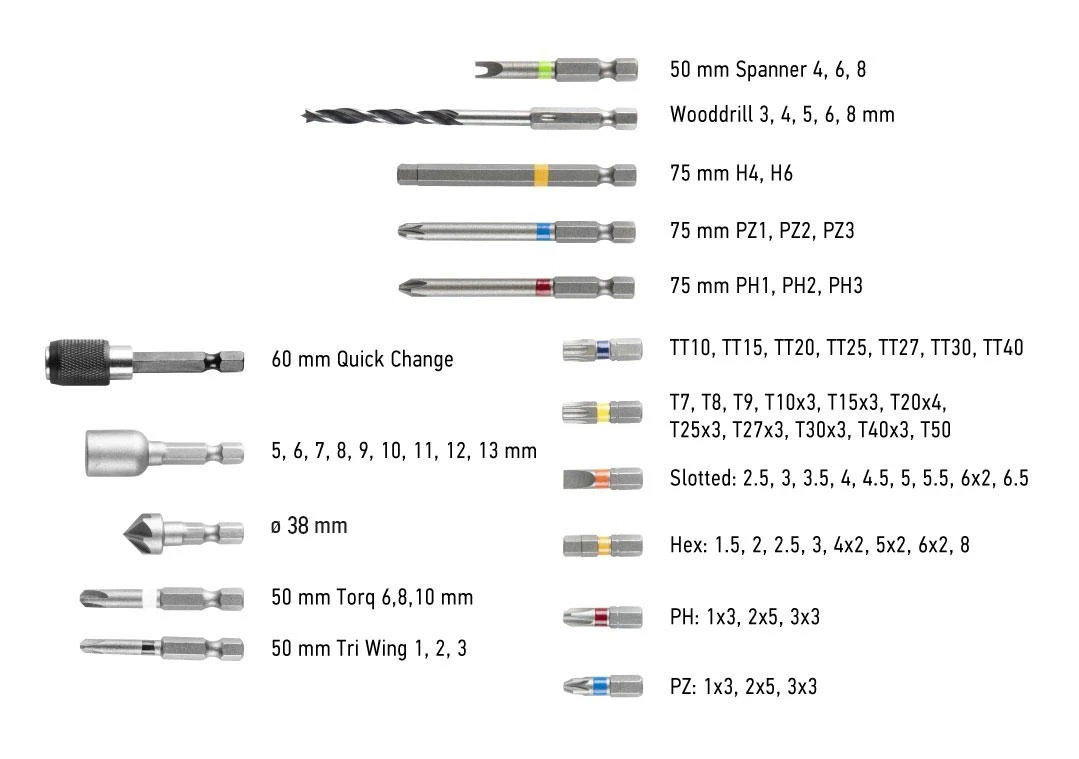 Akumuliatorinis gręžtuvas-suktuvas 18V su priedais GRAPHITE 58G022-PS15