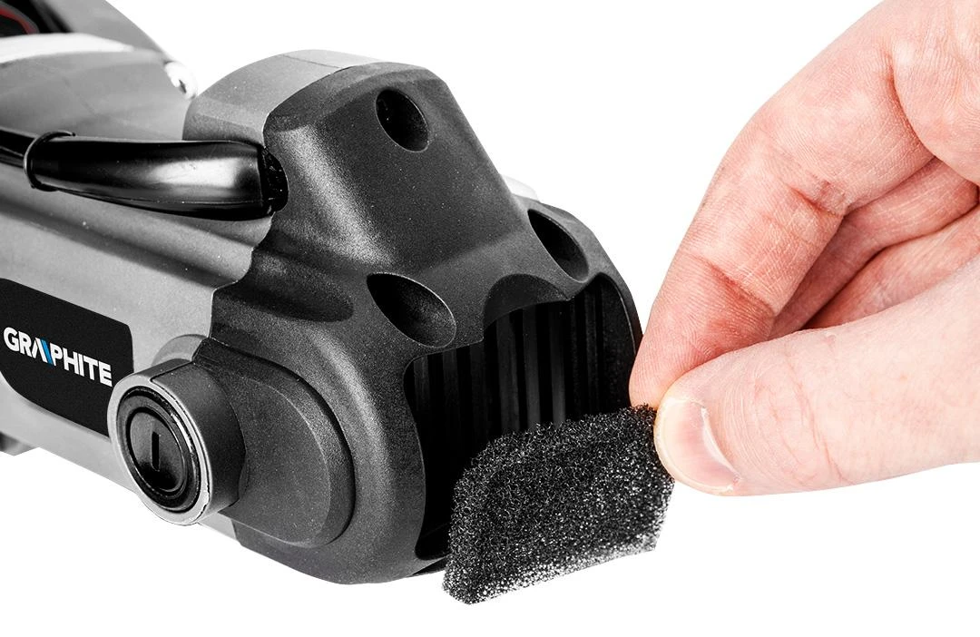 Graphite Šlifuoklis 710 W gipso šlifuoklis, 225 mm / 215 mm, apvalus ir trikampis pagrindas, žibintuvėlis