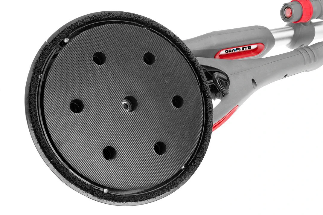 Graphite Šlifuoklis 710 W gipso šlifuoklis, 225 mm / 215 mm, apvalus ir trikampis pagrindas, žibintuvėlis