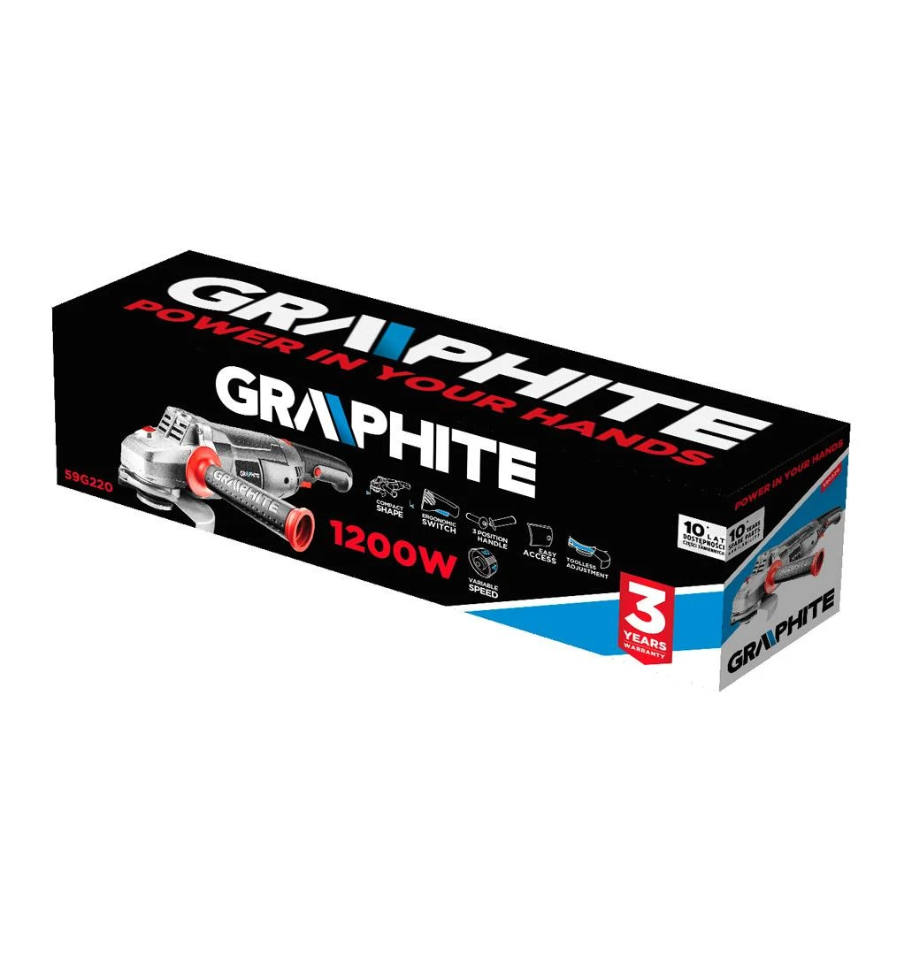 Graphite Kampinis šlifuoklis 1200 W, diskas 125 mm