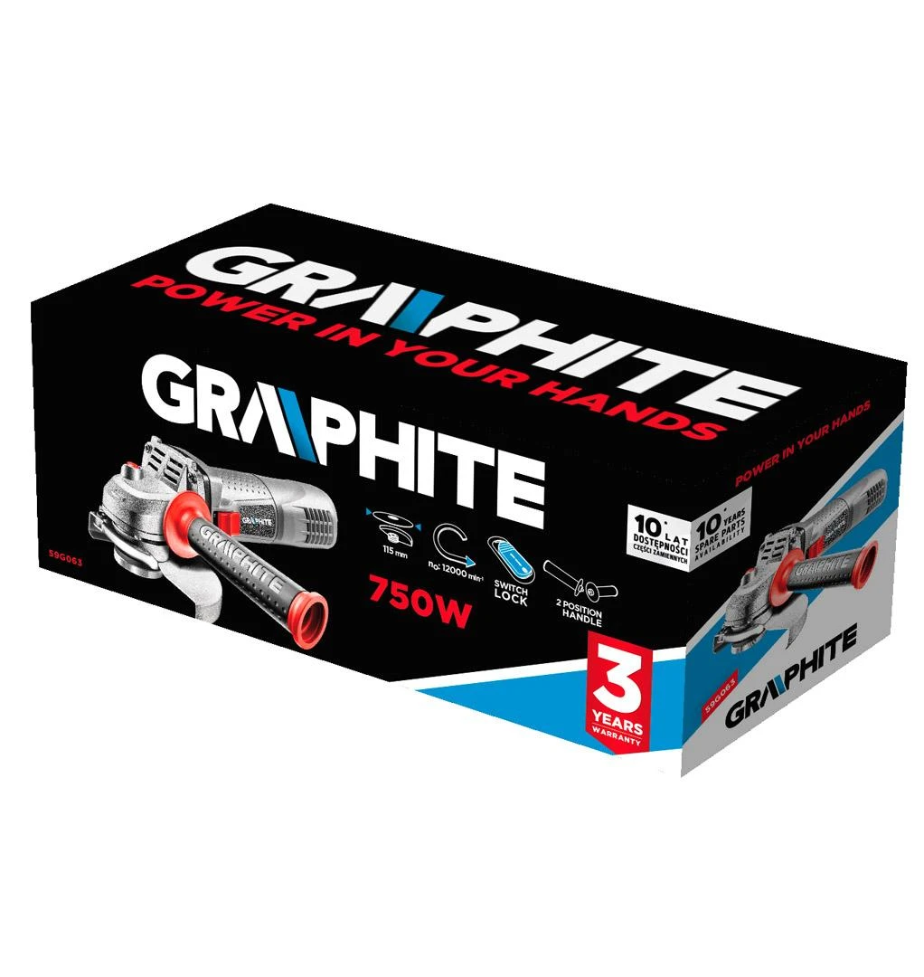 Szlifierka Kampinis šlifuoklis Graphite, 750W, D-115mm