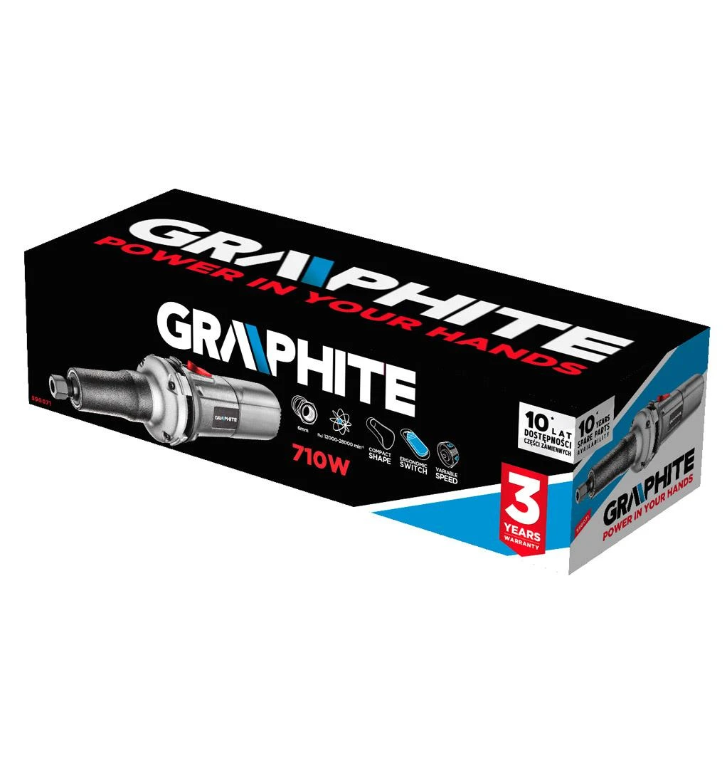GRH Tiesinis šlifuoklis Graphite 710W 59G071