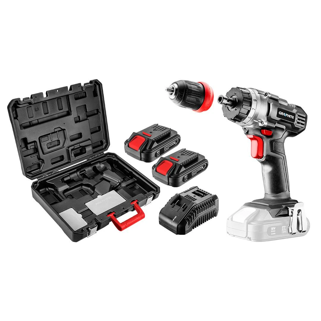 Graphite suktuvo-gręžtuvo SET2 rinkinys su priedais