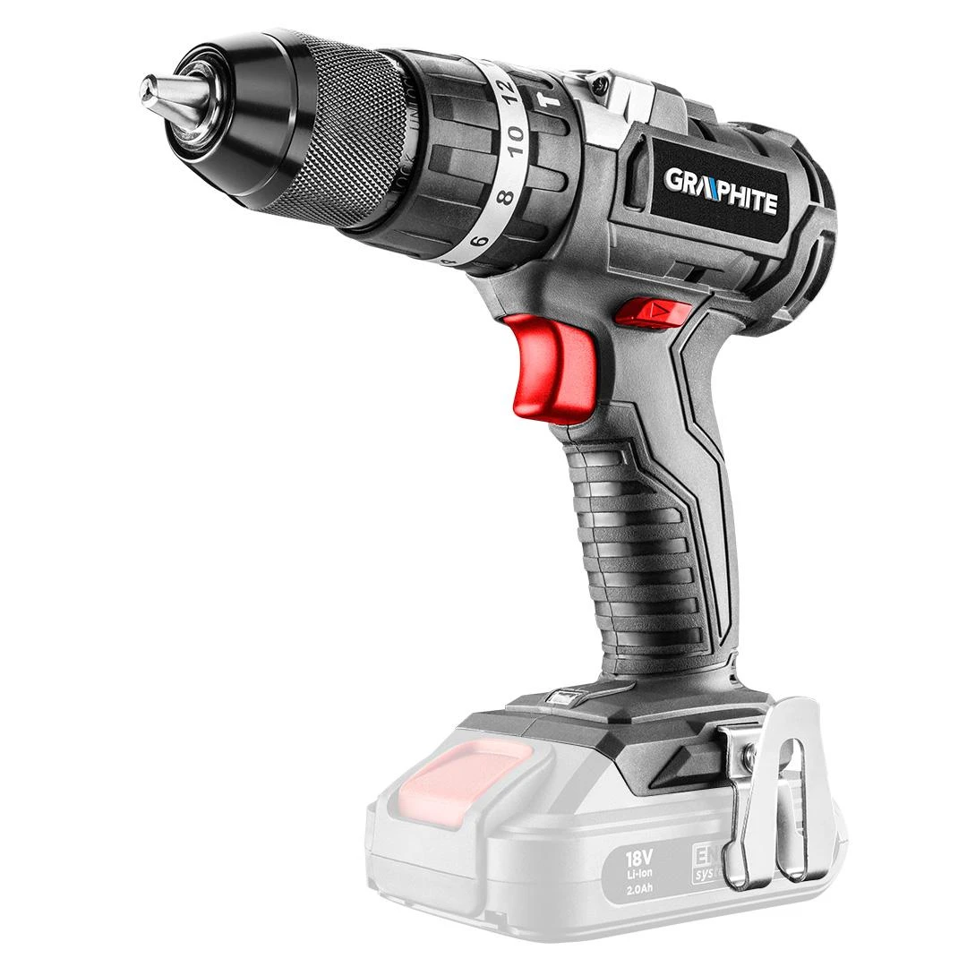 Graphite 18V akumuliatorinis smūginis gręžtuvas iš kairės