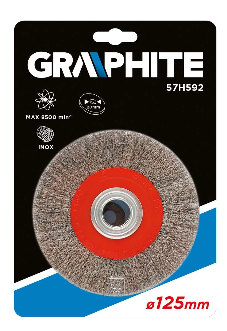 Szczotka Vielinis diskinis šepetys Graphite 125x20mm INOX - 57H592