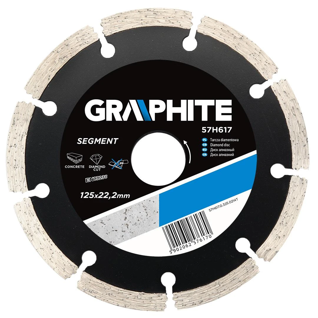 Tarcza Deimantinis diskas GRAPHITE 57H617, 125mm. segmentinis
