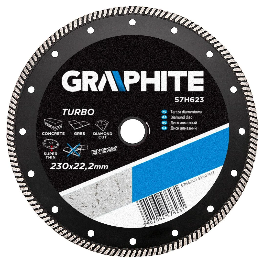 Tarcza Grafito Deimantinė geležtė turbina 230x22,2mm