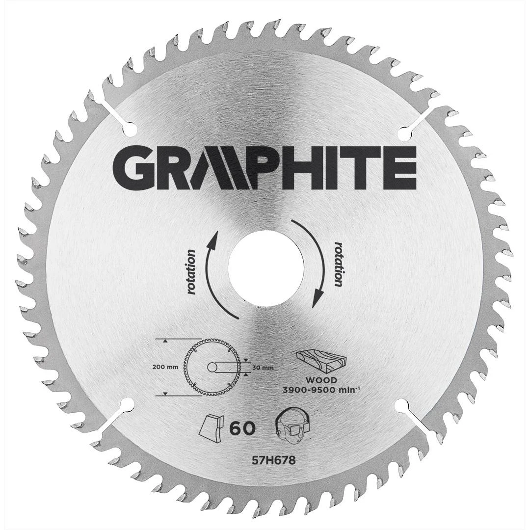Graphite Diskinio pjūklo diskas, 200 x 30 mm