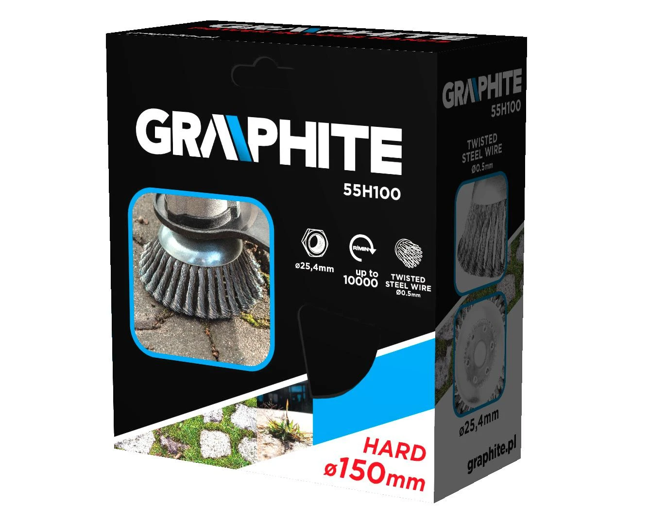 Graphite Vielinis šepetys krūmapjovei 150 x 25,4 mm