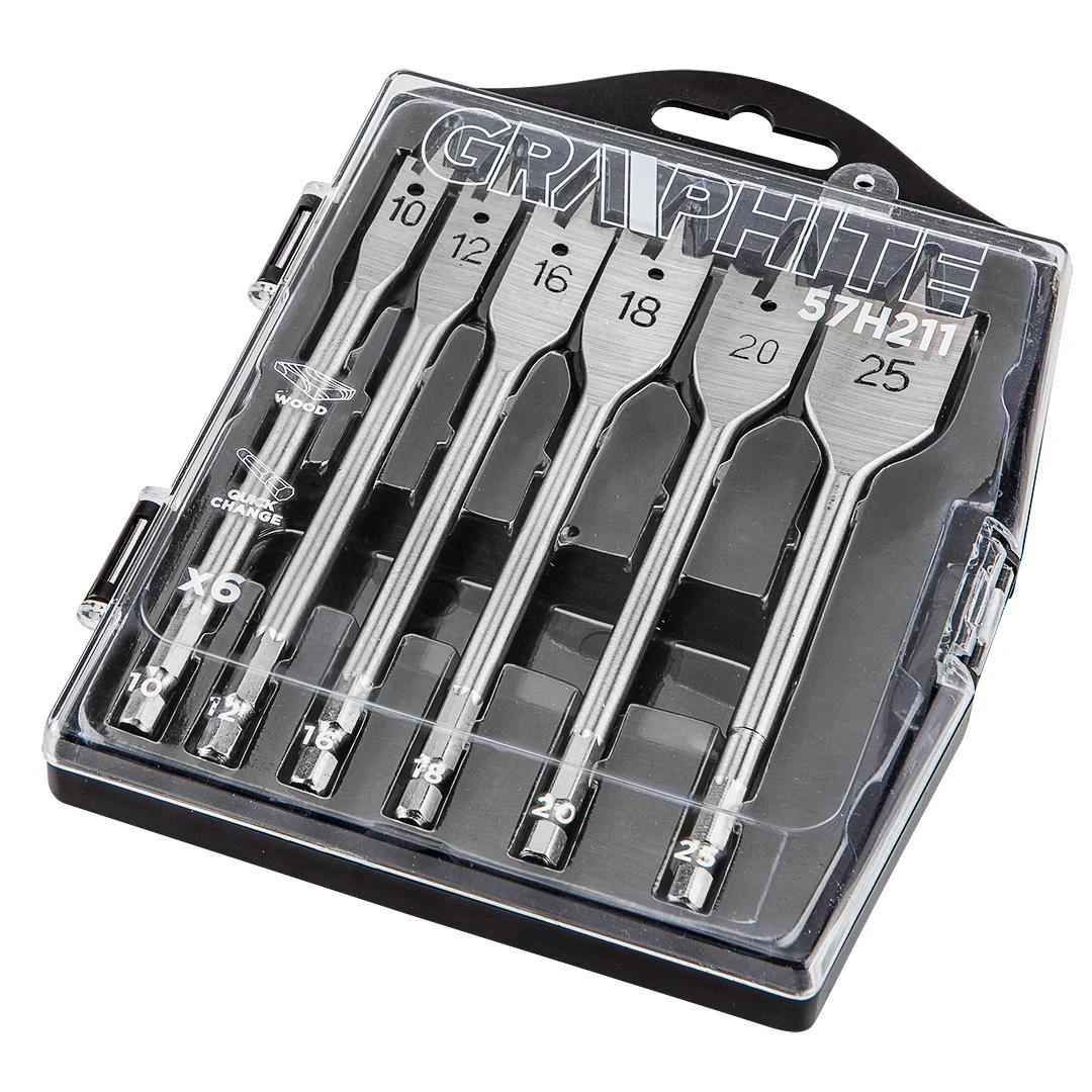 Grąžtas Wiertła Medžio grąžtų rinkinys 6vnt Graphite