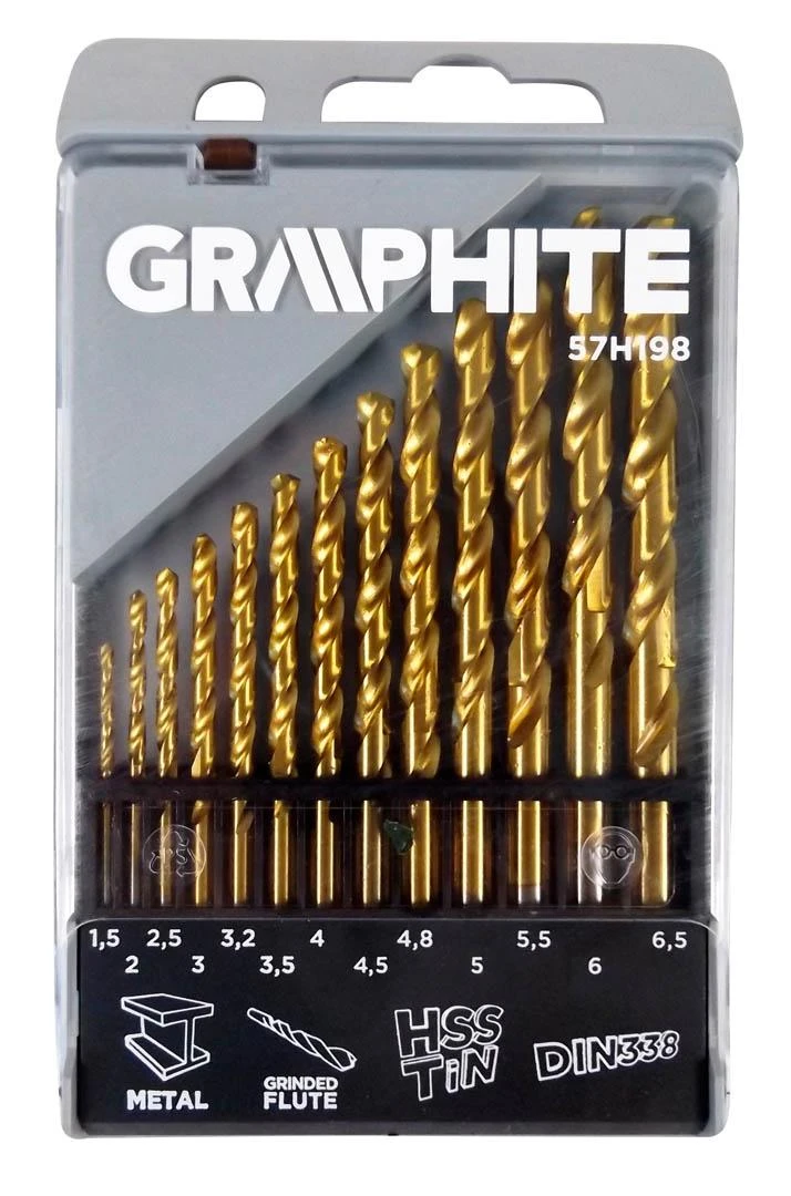 Grąžtas Grąžtų rinkinys Graphite 57H198