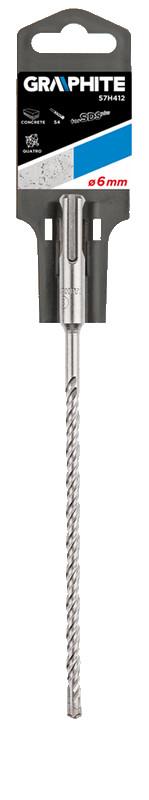 Grąžtas betonui Graphite SDS+ 57H412, 6x260 mm