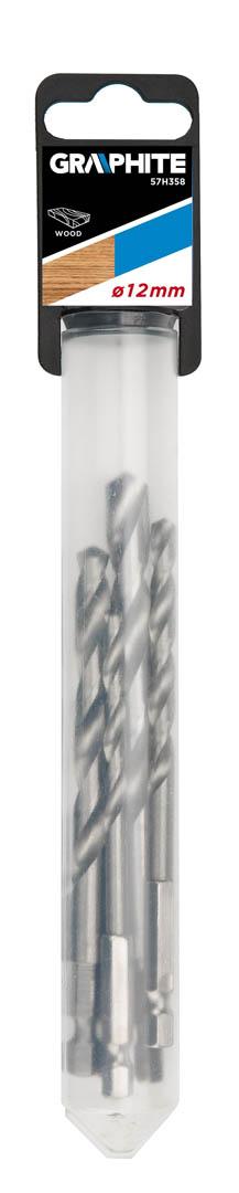 Spiralinis grąžtas medienai Graphite 57H358, 12x250 cm
