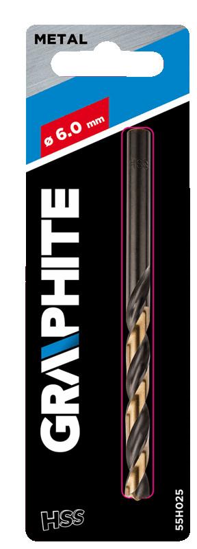 Wiertło HSS-CNC metalo grąžtas, 124°, „Pro-Tec“, 6,0 mm