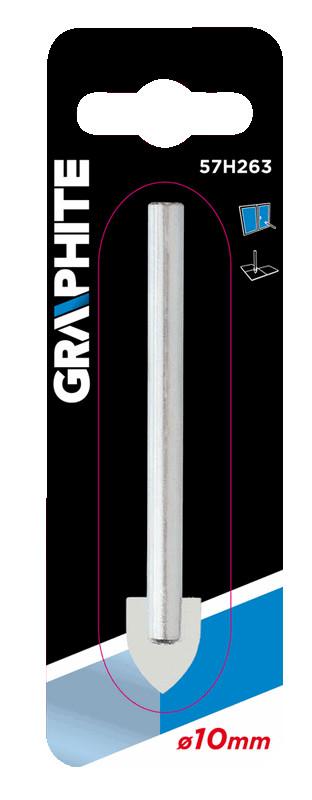 Wiertło Grąžtas stiklui ir keramikinėms plytelėms Graphite 57H263, 10 mm